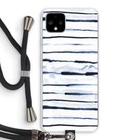 Ink Stripes: Pixel 4 XL Transparant Hoesje met koord