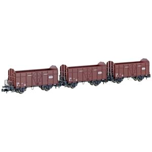 Hobbytrain H24302 N set van 3 open goederenwagens Fbkk van de SBB