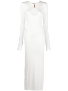 MANURI robe Mary Jean mi-longue - Blanc