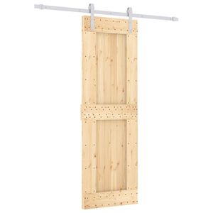 vidaXL Schuifdeur met beslag 70x210 cm massief grenenhout