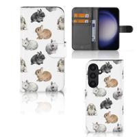 Telefoonhoesje | Met pasjeshouder | voor Samsung Galaxy S24 Konijntjes
