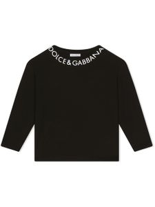 Dolce & Gabbana Kids t-shirt en coton à logo imprimé - Noir