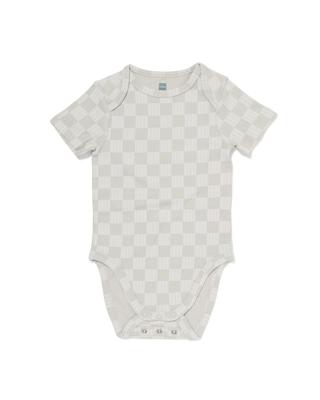 HEMA Baby meegroeiromper LENZING™ ECOVERO™ rib blokken blauw (blauw)