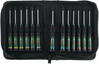 Bosch Groen Precision screwdriver set 13-piece (Precisieschroevendraaierset 60mm 13 stuks: SL1,5, SL2, SL2,5, SL3, PH000, PH00, PH0, TX5, TX6, TX8,
