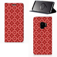 Samsung Galaxy S9 Hoesje met Magneet Batik Rood - thumbnail