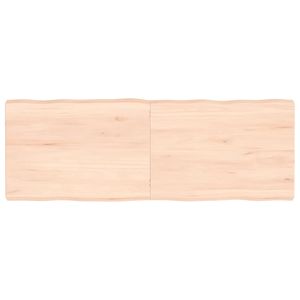 Tafelblad natuurlijke rand 140x50x6 cm massief eikenhout