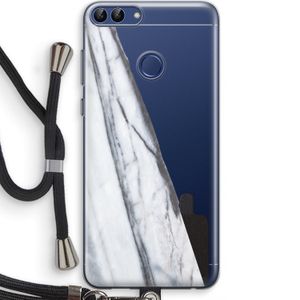 Gestreepte marmer: Huawei P Smart (2018) Transparant Hoesje met koord