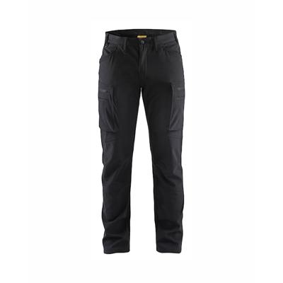 Blåkläder Softshell service werkbroek 14772513 | Zwart | Maat 60 - 7330509775066