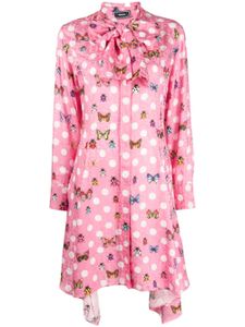 Versace robe Butterflies & Ladybugs à coupe courte - Rose