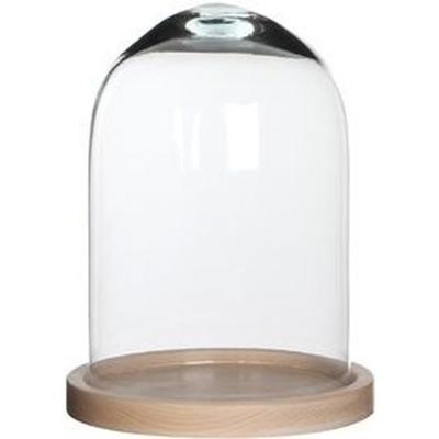 Mica Decorations Stolp Hella - glas en eikenhout - 17 x 23 cm - Home Deco stolpen