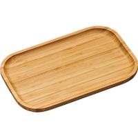 Bamboe houten dienblad 20 x 30 cm met opstaande rand - thumbnail