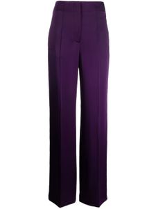 Alberta Ferretti pantalon droit à détail de plis - Violet