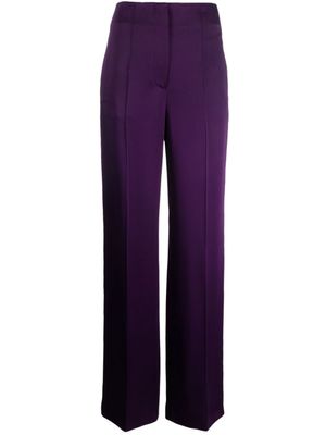 Alberta Ferretti pantalon droit à détail de plis - Violet