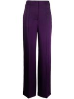 Alberta Ferretti pantalon droit à détail de plis - Violet