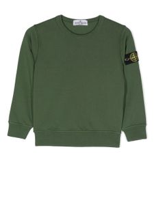 Stone Island Junior sweat à patch Compass - Vert