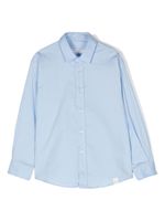 Paolo Pecora Kids chemise en coton stretch à patch logo - Bleu - thumbnail