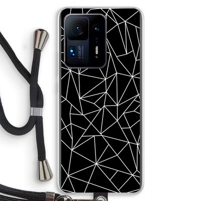 Geometrische lijnen wit: Xiaomi Mi Mix 4 Transparant Hoesje met koord