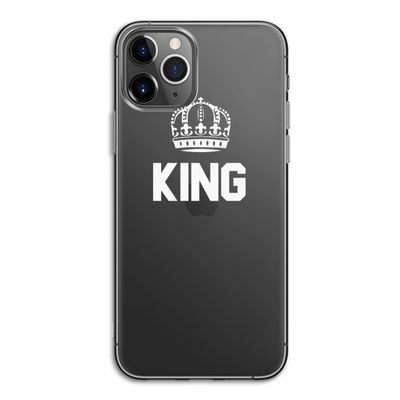 King zwart: iPhone 11 Pro Transparant Hoesje