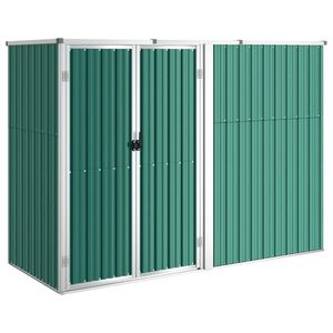 vidaXL Tuinschuur 225x89x161 cm gegalvaniseerd staal groen