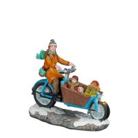 Mom on her cargo bike battery operated l9,5xb4xh8 cm - Luville - thumbnail