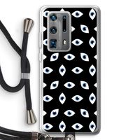 Eyes pattern: Huawei P40 Pro Plus Transparant Hoesje met koord
