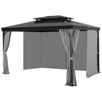 VEVOR Patiogordijnen voor prieel 2840x2840x2110mm waterdicht grijs