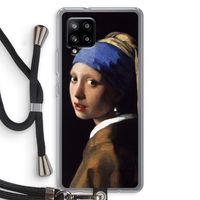 The Pearl Earring: Samsung Galaxy A42 5G Transparant Hoesje met koord