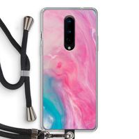 Roze explosie: OnePlus 8 Transparant Hoesje met koord Roze explosie: OnePlus 8 Transparant Hoesje met koord