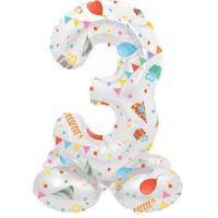Folat folieballon staand 3 joyful party 41 cm | 20 stuks