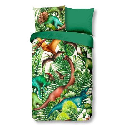 Dekbedovertrek Katoen Prehistory Dieren 140x200 Cm Verkoelend Good Morning - Dekbed-Discounter.nl