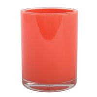 MSV Badkamer drinkbeker Aveiro - PS kunststof - rood - 7 x 9 cm - Tandenborstelhouders - thumbnail