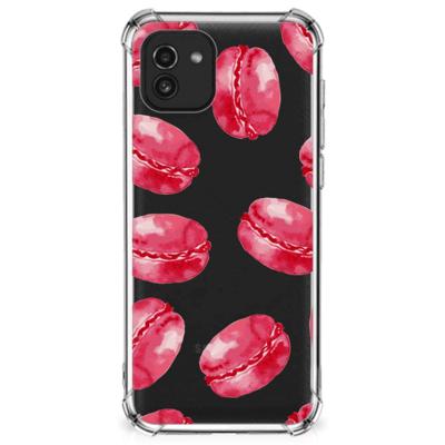 Samsung Galaxy A03 Beschermhoes Pink Macarons Samsung Galaxy A03 Beschermhoes Pink Macarons