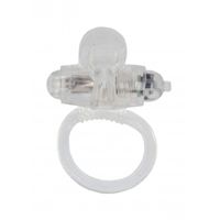 Vibrating Rabbit Cockring - Transparent