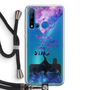 Stars quote: Huawei P20 Lite (2019) Transparant Hoesje met koord