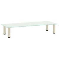 vidaXL Tv-meubel 100x35x17 cm gehard glas mat - thumbnail