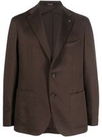 Tagliatore blazer droit à col noué - Marron