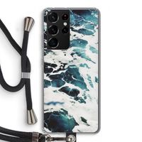 Golven: Samsung Galaxy S21 Ultra Transparant Hoesje met koord