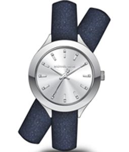 Horlogeband Michael Kors MK2655 Onderliggend Leder Blauw 14mm