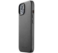 Mujjo Leather Case met MagSafe iPhone 14 / 15 zwart - MUJJO-CL-023-BK
