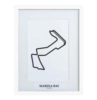 Formule 1 Circuit Marina Bay Singapore 3D Print - Wit