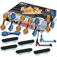 AWEMOZ Fingerboard 15 stuks - Fingerboard Skatepark - Vinger Skateboard - Mini Skateboard - Skate Ramp - thumbnail