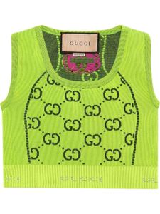 Gucci haut sans manches à motif GG - Vert