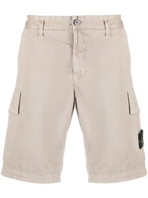 Stone Island bermuda en coton à patch logo - Gris