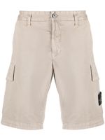 Stone Island bermuda en coton à patch logo - Gris