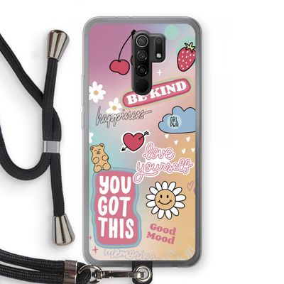 Positivity: Xiaomi Redmi 9 Transparant Hoesje met koord