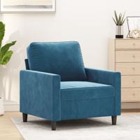 Fauteuil 60 cm fluweel blauw