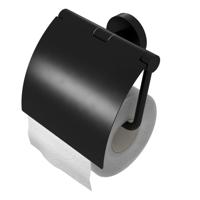 Toiletrolhouder Geesa Nemox | Met klep | Zwart