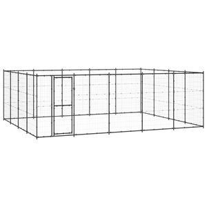 vidaXL Hondenkennel 24,2 m² staal