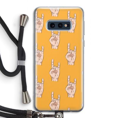 Rock: Samsung Galaxy S10e Transparant Hoesje met koord