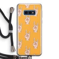 Rock: Samsung Galaxy S10e Transparant Hoesje met koord Rock: Samsung Galaxy S10e Transparant Hoesje met koord